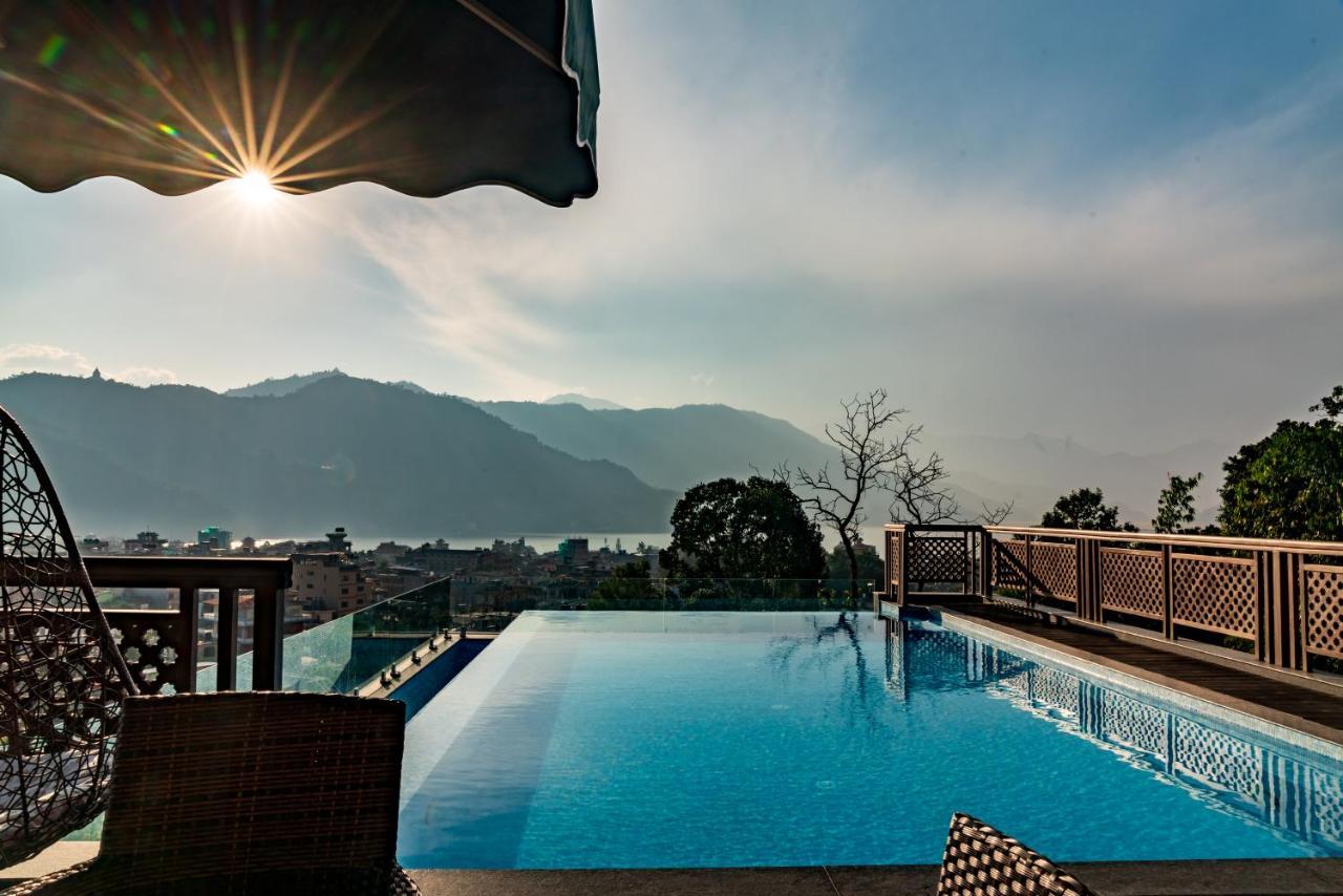 Bar Peepal Resort Похара Екстериор снимка View from the rooftop pool